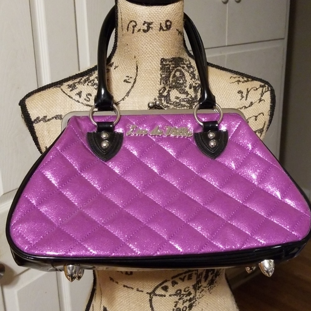Lux de Ville Purple Glitter Purse
